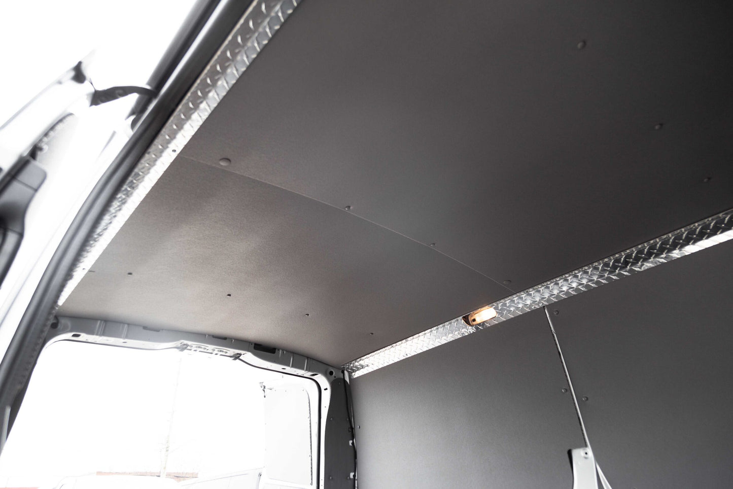 DuraTherm Insulated Ceiling Liner Kit for Mercedes Metris Cargo Vans - Wheelbase: Extended | Side Doors: Single Sliding | Include Ceiling Sills: No | Color: Textured Grey
