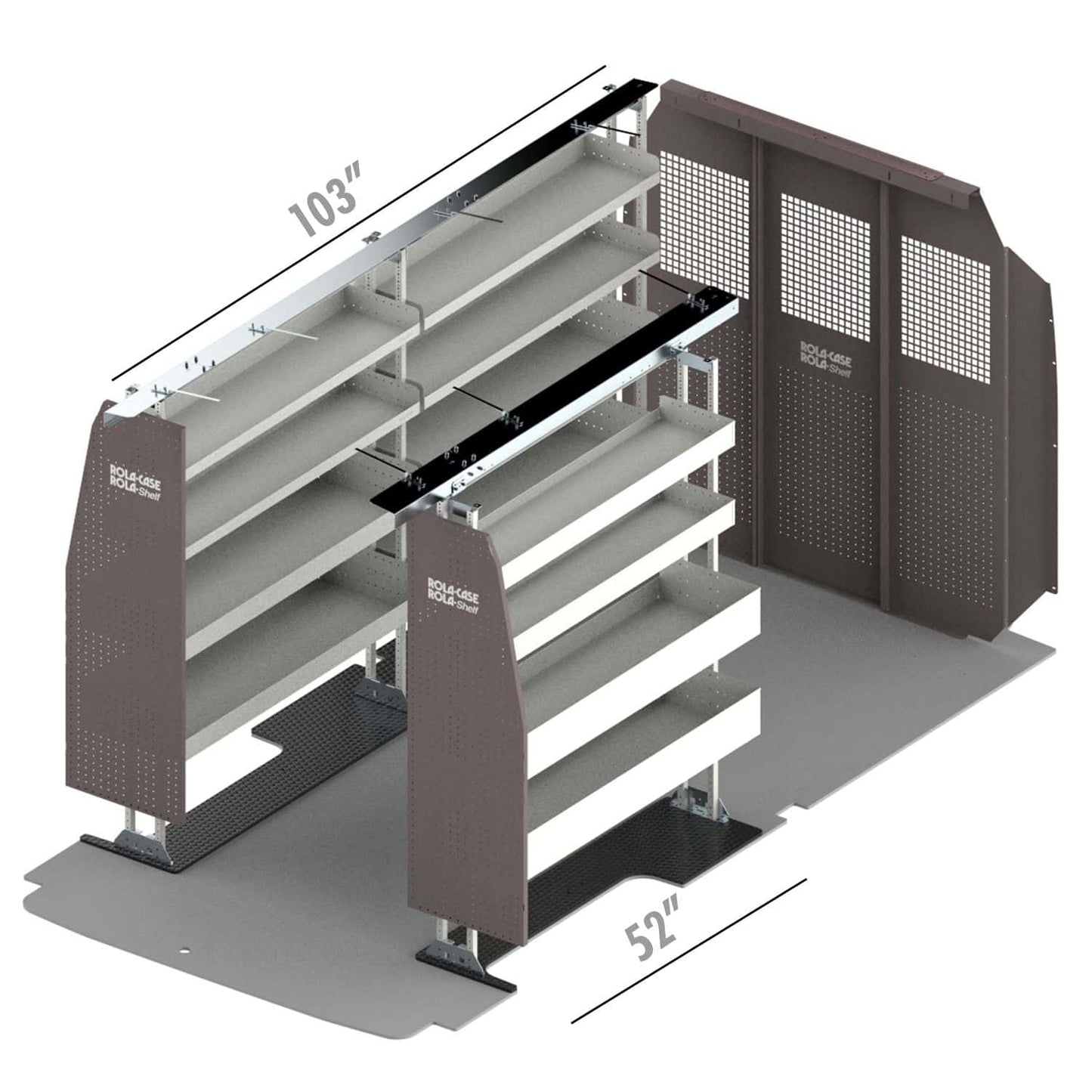 Rola-Case Basic Bin Package for Ford Transit - 148-in WB - Mid Roof