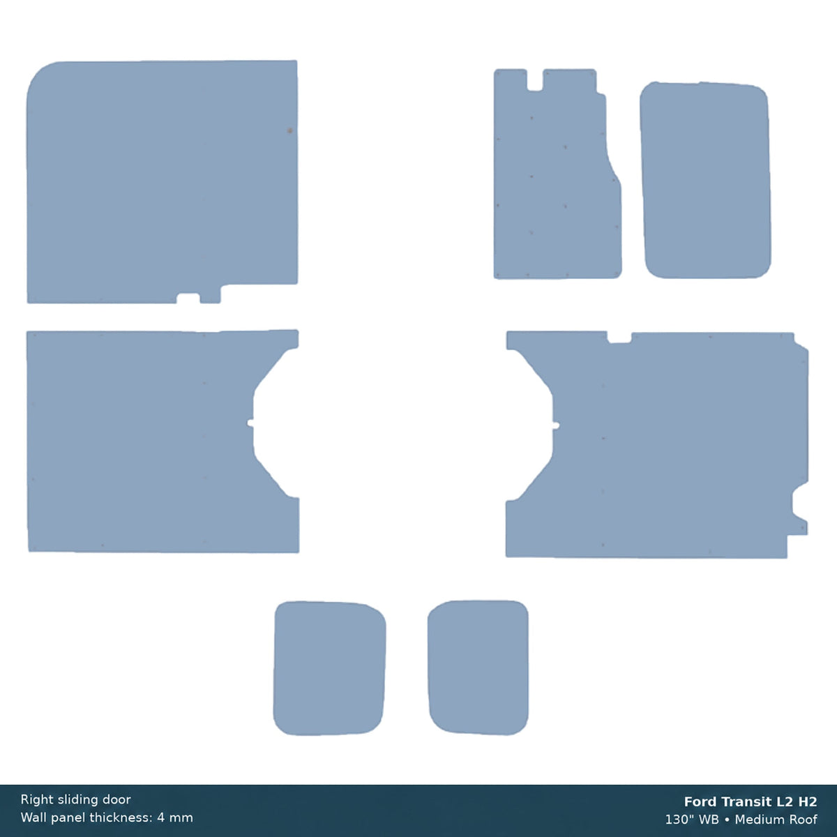 Kore Wall Liner Kit for Ford Transit 130-in WB Mid Roof - NFP1721214220712_OW