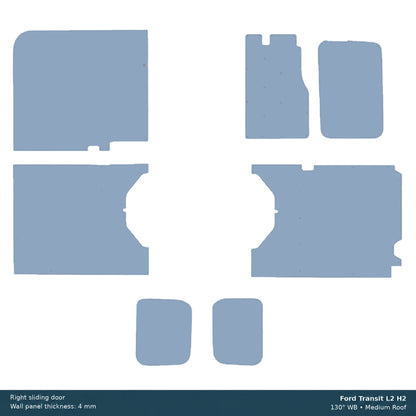 Kore Wall Liner Kit for Ford Transit 130-in WB Mid Roof - NFP1721214220712_OW