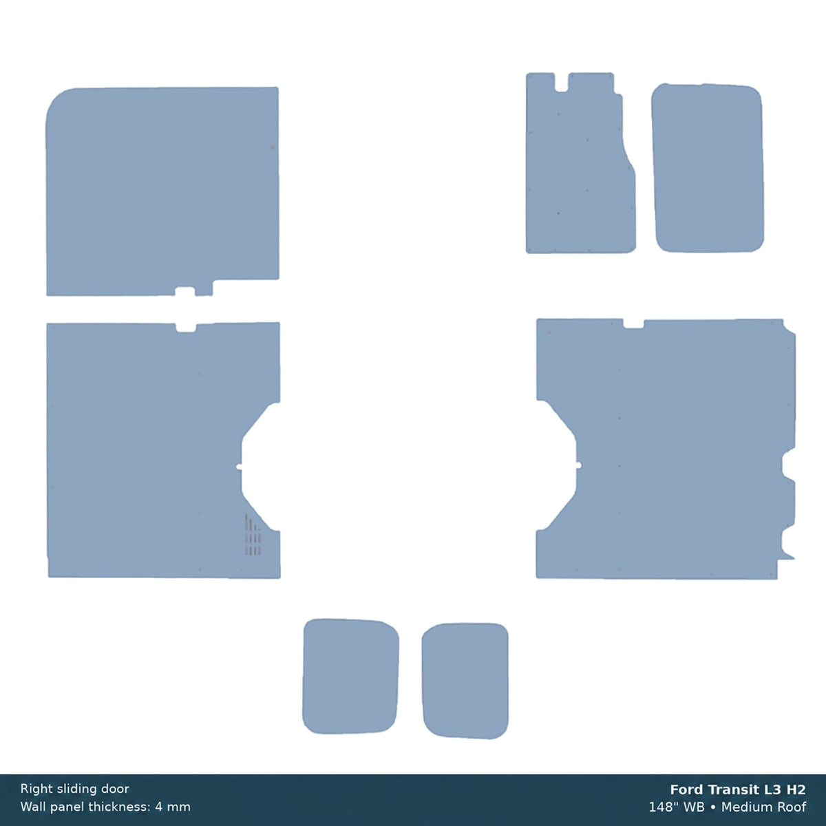 Kore Wall Liner Kit for Ford Transit 148-in WB Mid Roof - NFP1721314220712_OW