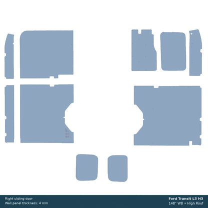Kore Wall Liner Kit for Ford Transit 148-in WB High Roof - NFP1721314230712_OW