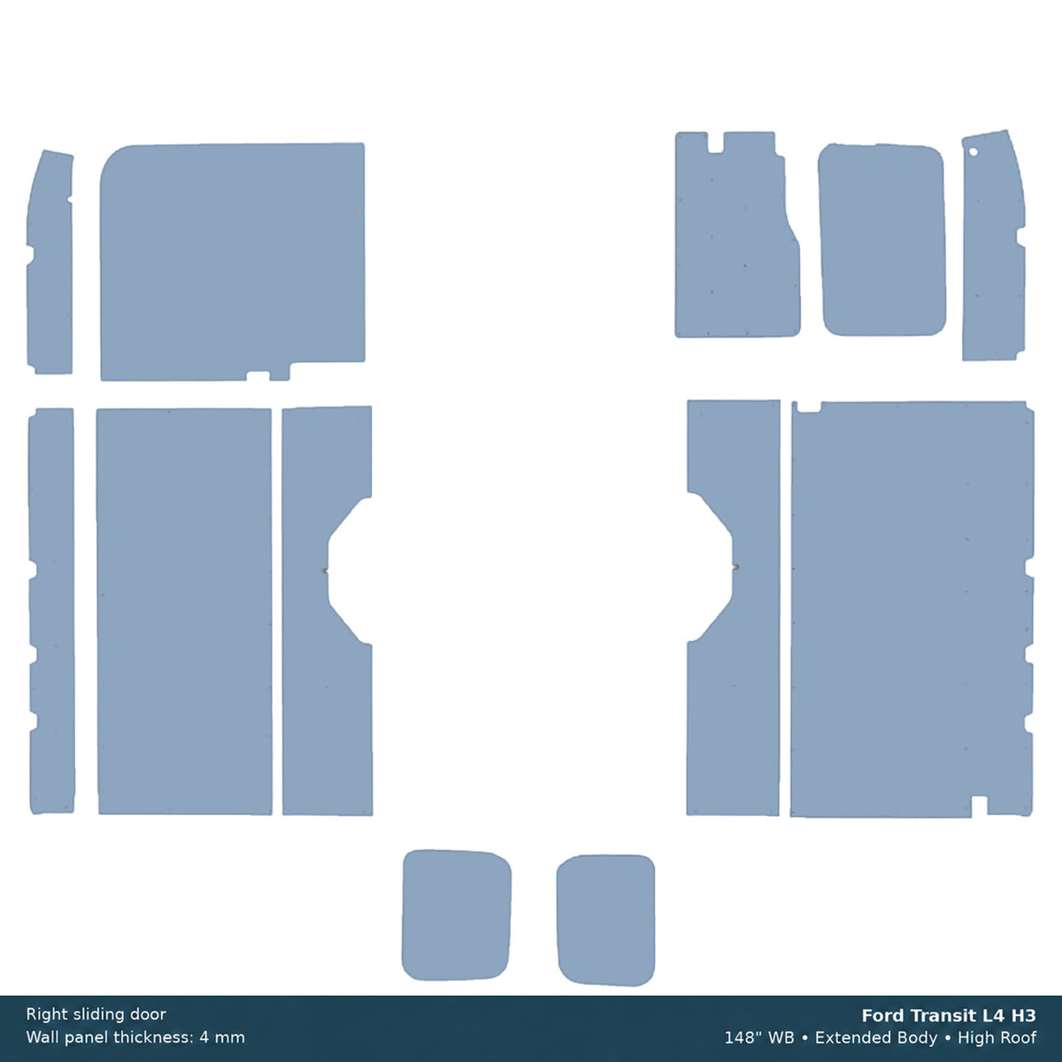 Kore Wall Liner Kit for Ford Transit 148-in WB EXT High Roof - NFP1721414230712_OW