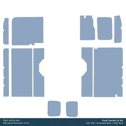 Kore Wall Liner Kit for Ford Transit 148-in WB EXT High Roof - NFP1721414230712_OW