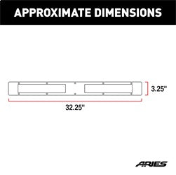 ARIES Pro Series 30-in Black Steel Grille Guard Light Bar Cover Plate - PC10OB