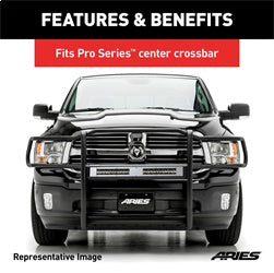 ARIES Pro Series 30-in Brushed Stainless Steel Grille Guard Light Bar Cover Plate - PC10OS
