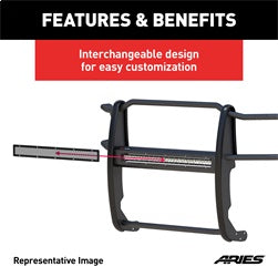 ARIES Pro Series 30-in Brushed Stainless Steel Grille Guard Light Bar Cover Plate - PC20OS