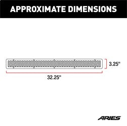 ARIES Pro Series 30-in Polished Stainless Steel Grille Guard Light Bar Cover Plate - PC30MS