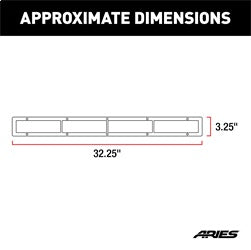 ARIES Pro Series 30-in Black Steel Grille Guard Light Bar Cover Plate - PC30OB