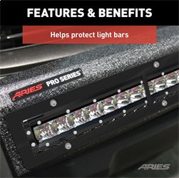 ARIES Pro Series 30-in Black Steel Grille Guard Light Bar Cover Plate - PC30OB
