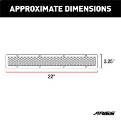 ARIES Pro Series 20-in Black Steel Grille Guard Light Bar Cover Plate - PJ20MB