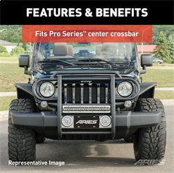 ARIES Pro Series 20-in Polished Stainless Steel Grille Guard Light Bar Cover Plate - PJ20MS
