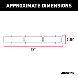 ARIES Pro Series 20-in Black Steel Grille Guard Light Bar Cover Plate - PJ20OB