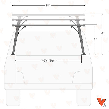 Vantech P-Series Ladder Rack for Pickup Trucks