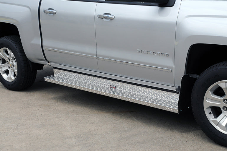 Dee Zee Running Board Cab Section Brite-Tread Aluminum for Chevy/GMC Express/Savanah (2009-2021) - 155" WB