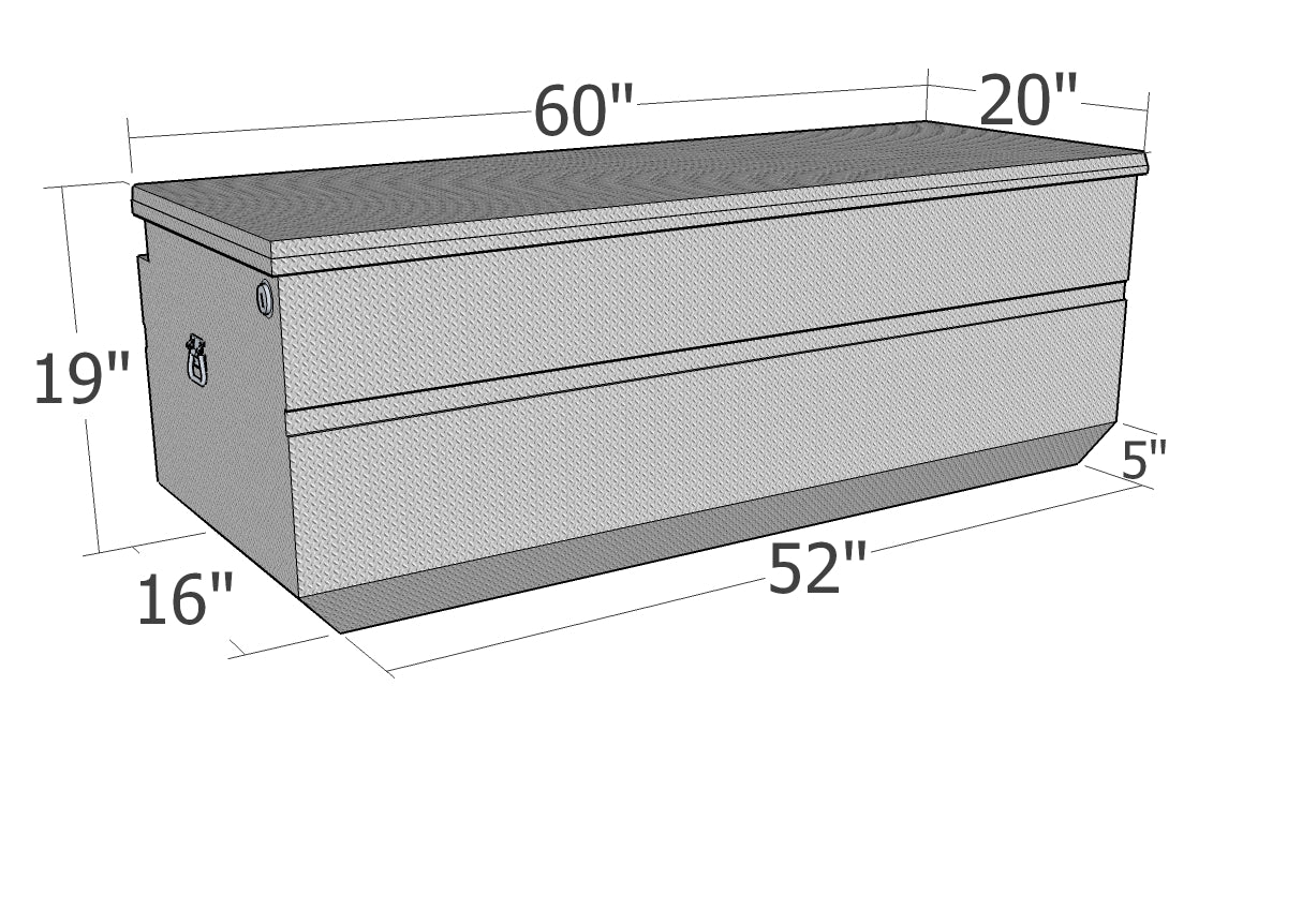 60-in L x 20-in W x 19-in H Chest Cargo Box