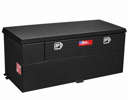 RDS 60-Gallon Black Powder Coat Aluminum Transfer Tank and Toolbox Combo with 8 GPM Pump - 55-in x 20-in x 22.75-in - 73326PC