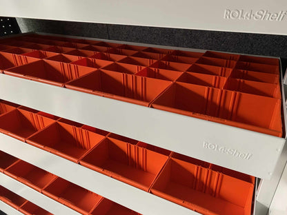 Rola-Case Plastic Bins - 7.9" W x 3.1" H x 15.4" D  (2 Pack)