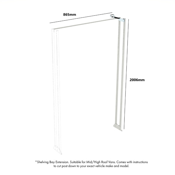 Rola-Case 8 Series HD Van Shelving Extension Frame - RSEFR/HD/80/2006