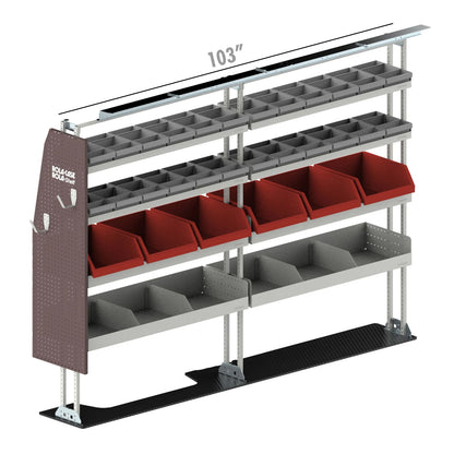 Rola-Case America's Most Popular Bin Package for Mercedes Sprinter - 144-in WB - High Roof