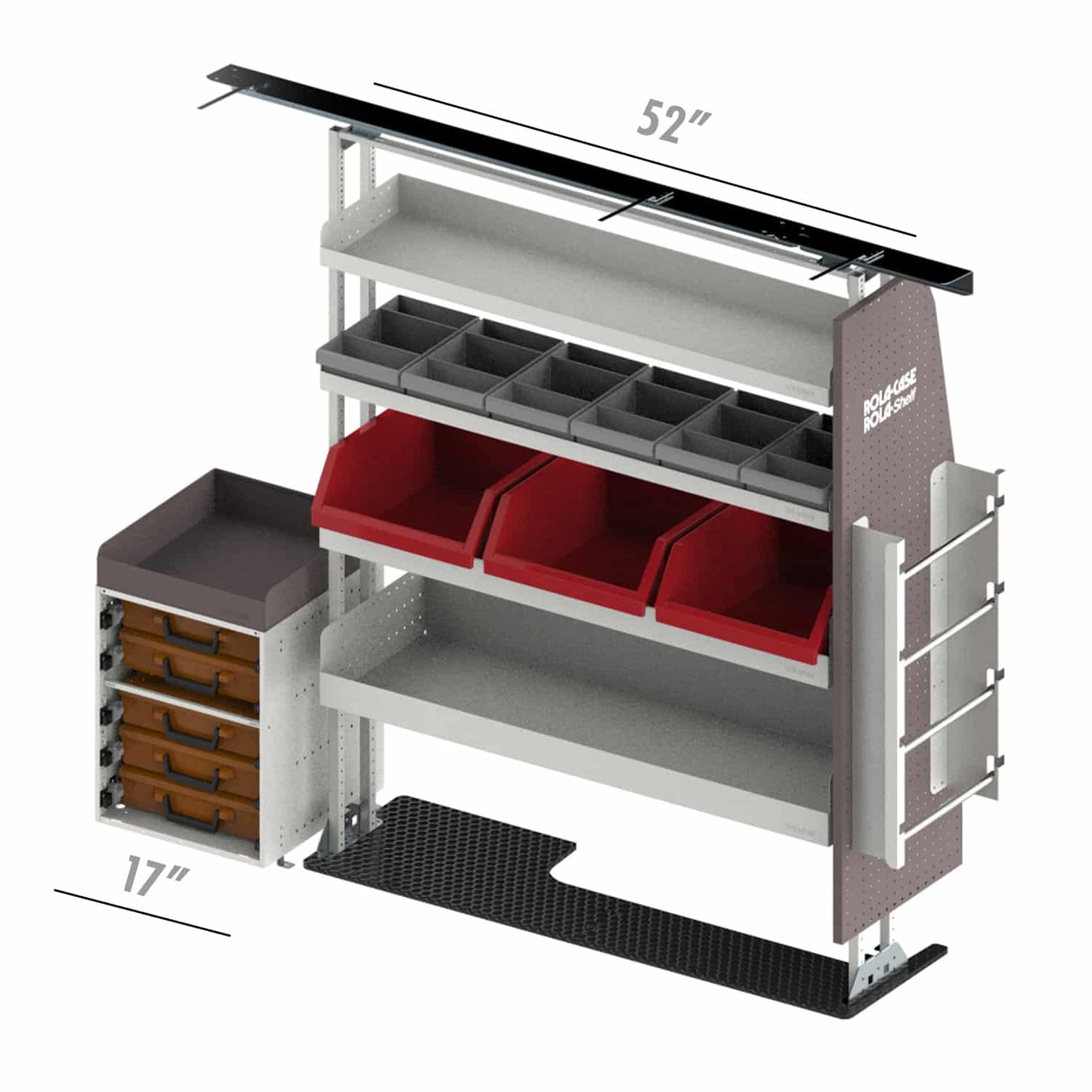 Rola-Case Electrical Bin Package for Ford Transit - 148-in WB - High Roof