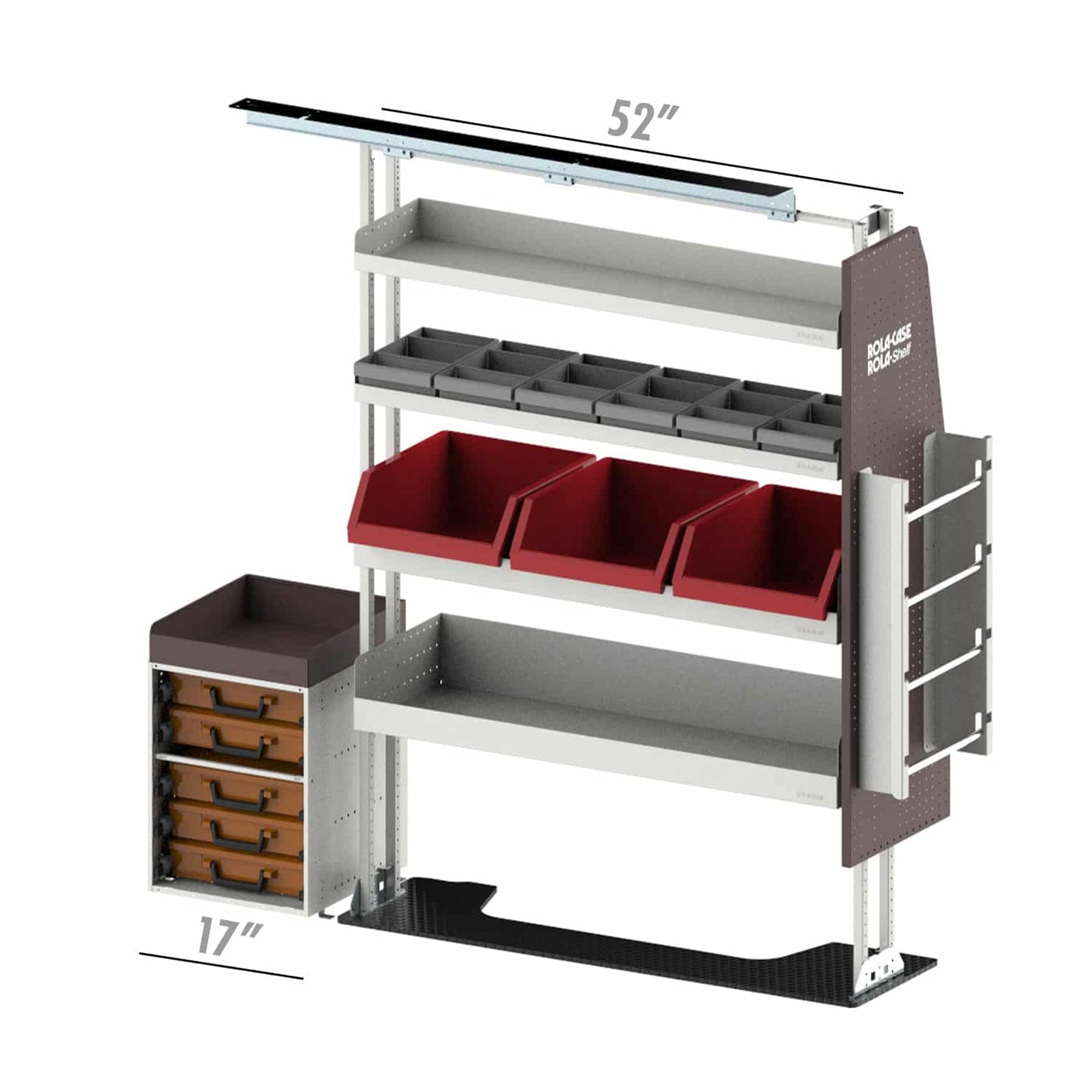 Rola-Case Electrical Bin Package for Mercedes Sprinter - 144-in WB - Std Roof