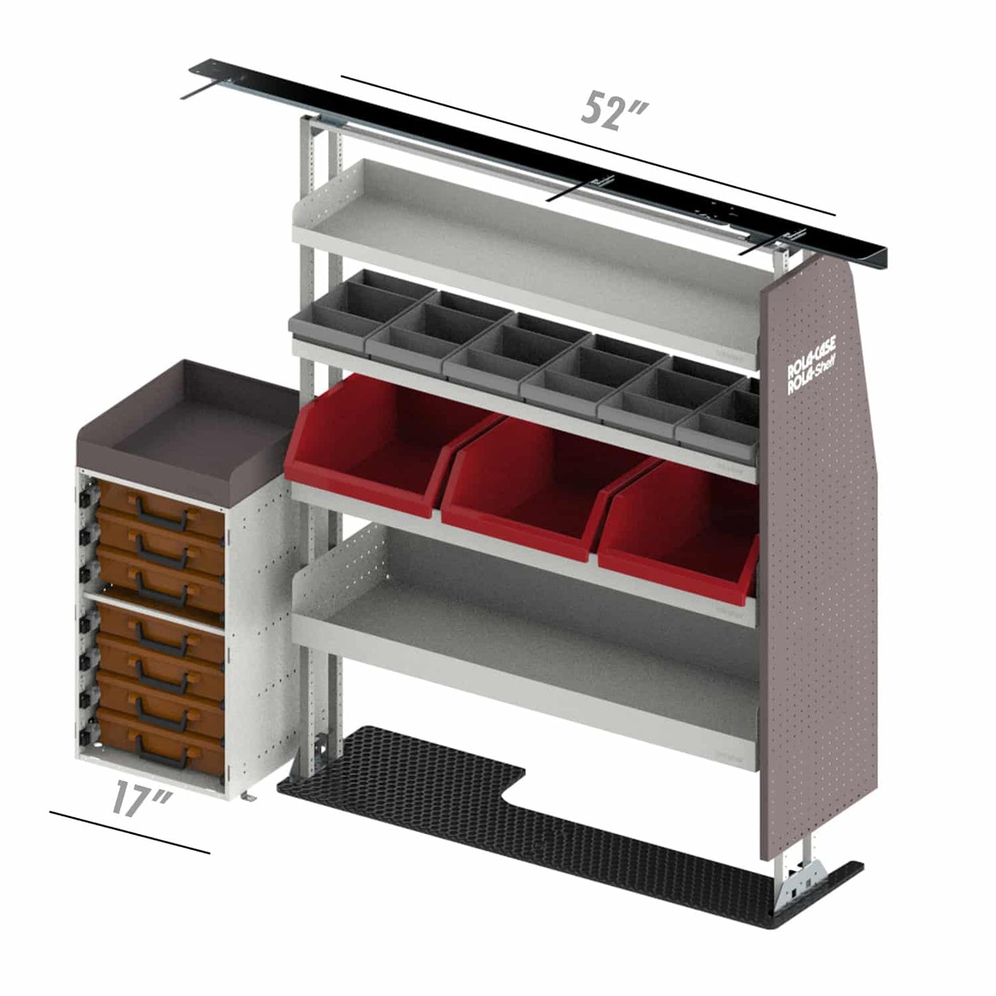 Rola-Case General Bin Package for Mercedes Sprinter - 144-in WB - Std Roof