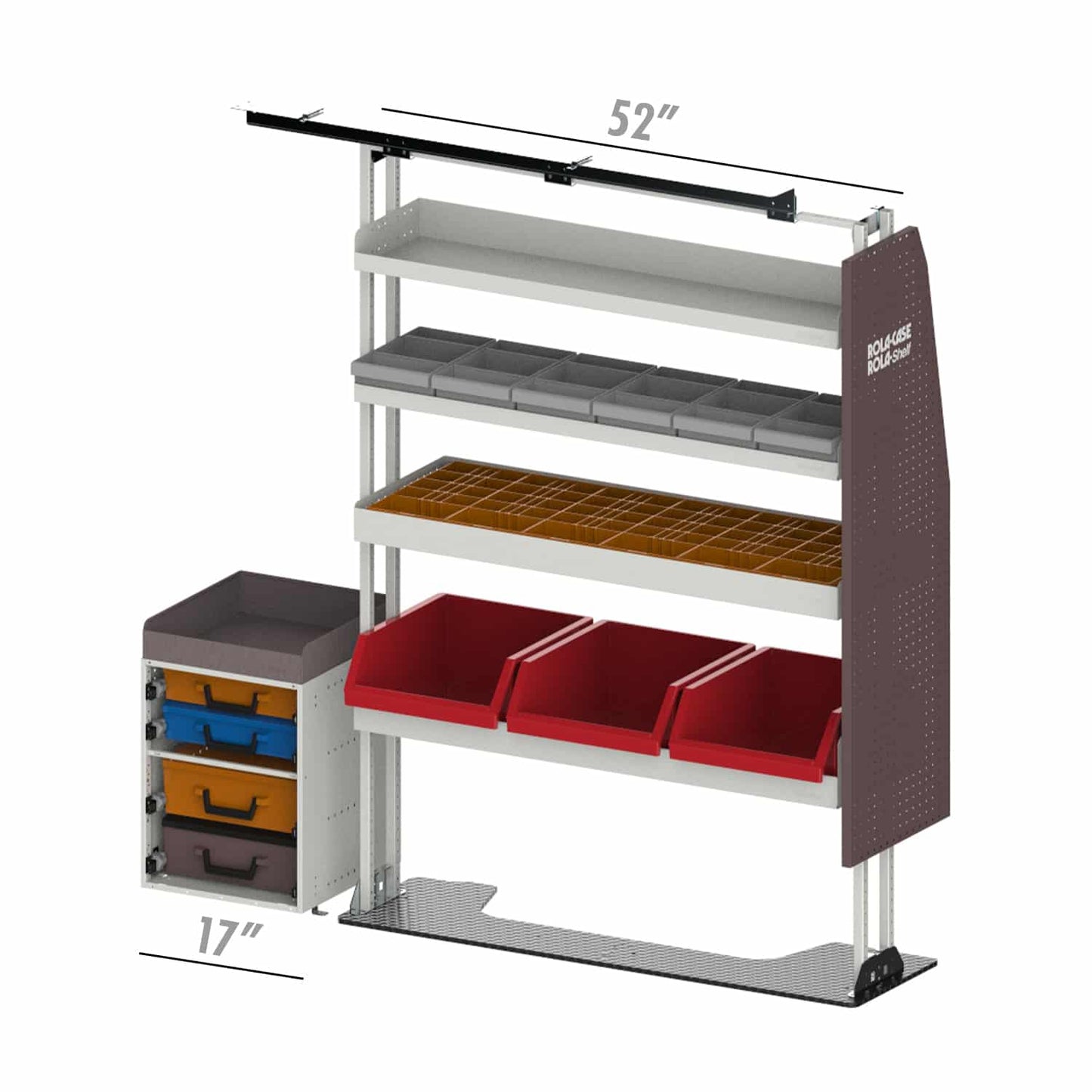 Rola-Case Service Bin Package for Mercedes Sprinter - 144-in WB - Std Roof
