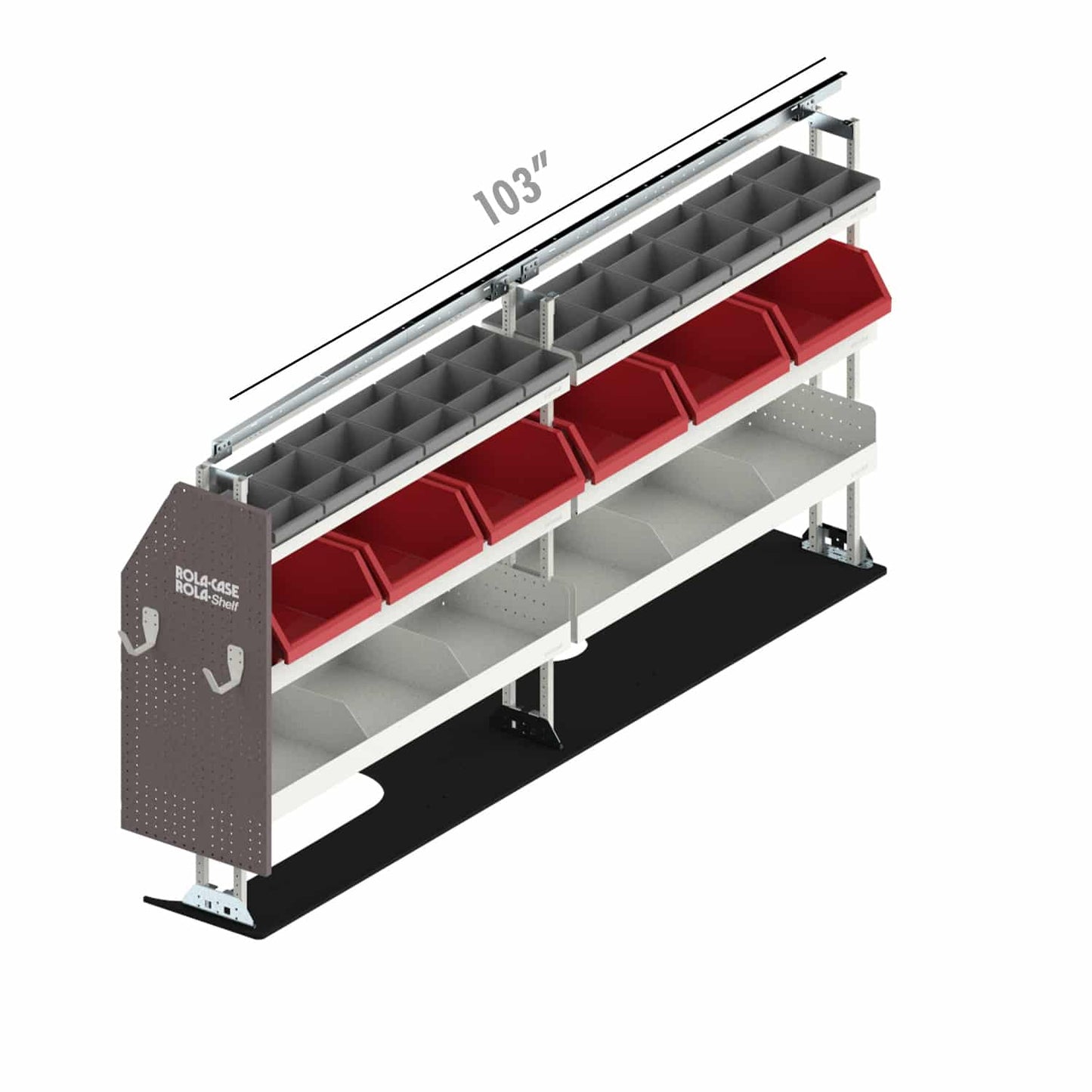Rola-Case Drivers Side Americas Most Popular Bin Package - Long Low Roof Full Size Vans