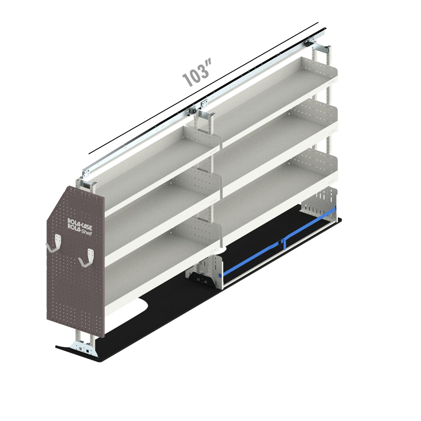 Rola-Case Drivers Side Service Bin Package - Long Low Roof Full Size Vans