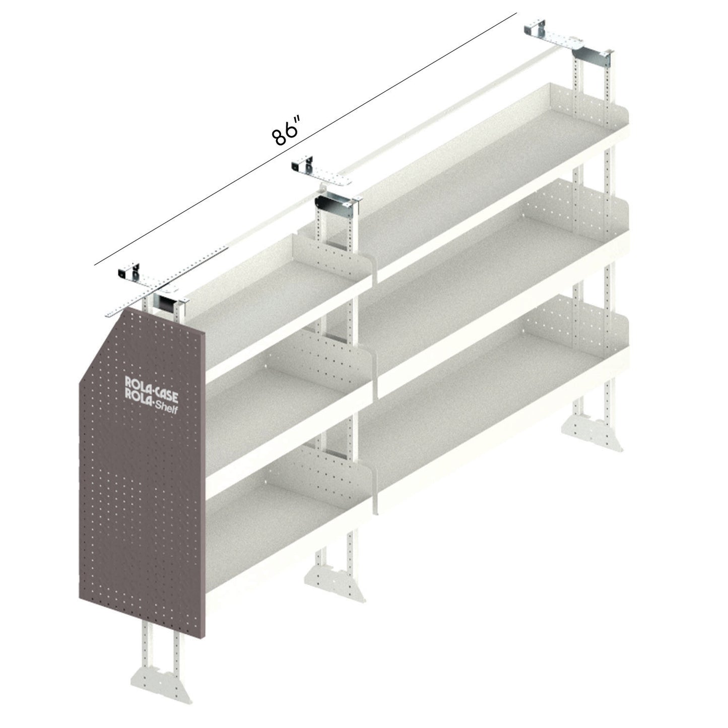 Rola-Case Drivers Side Basic Bin Package  - Low Roof Full Size Vans