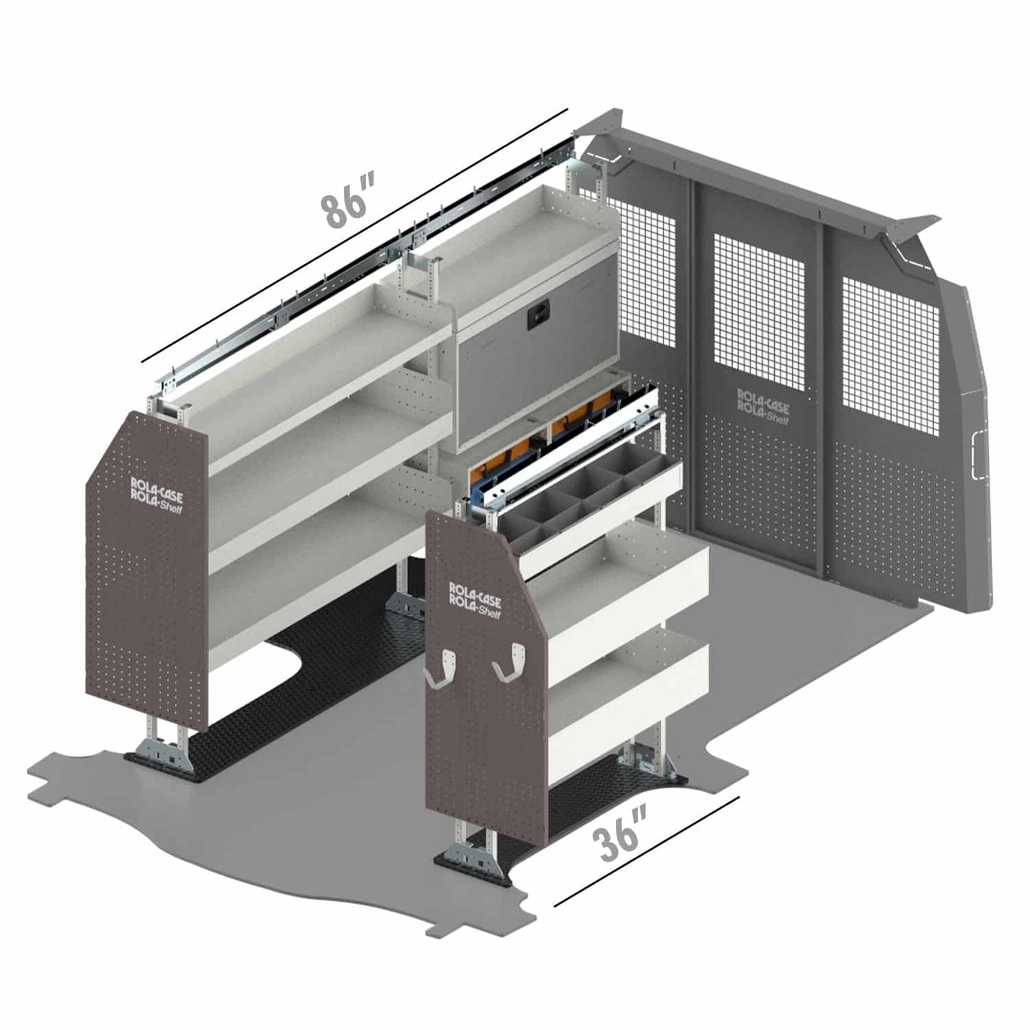 Rola-Case General Bin Package for Chevy/GMC Express/Savana - 135-in WB