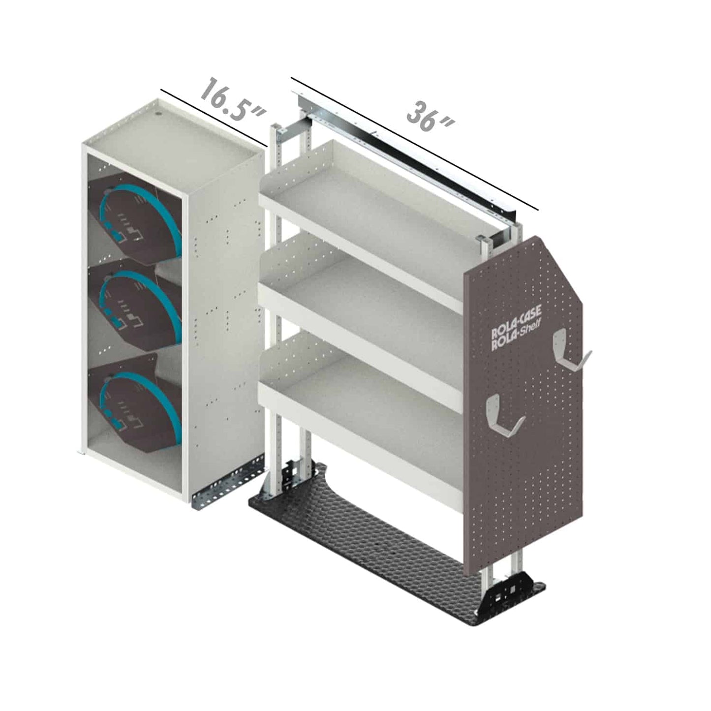 Rola-Case Passenger Side Hvac Bin Package - Low Roof Full Size Vans