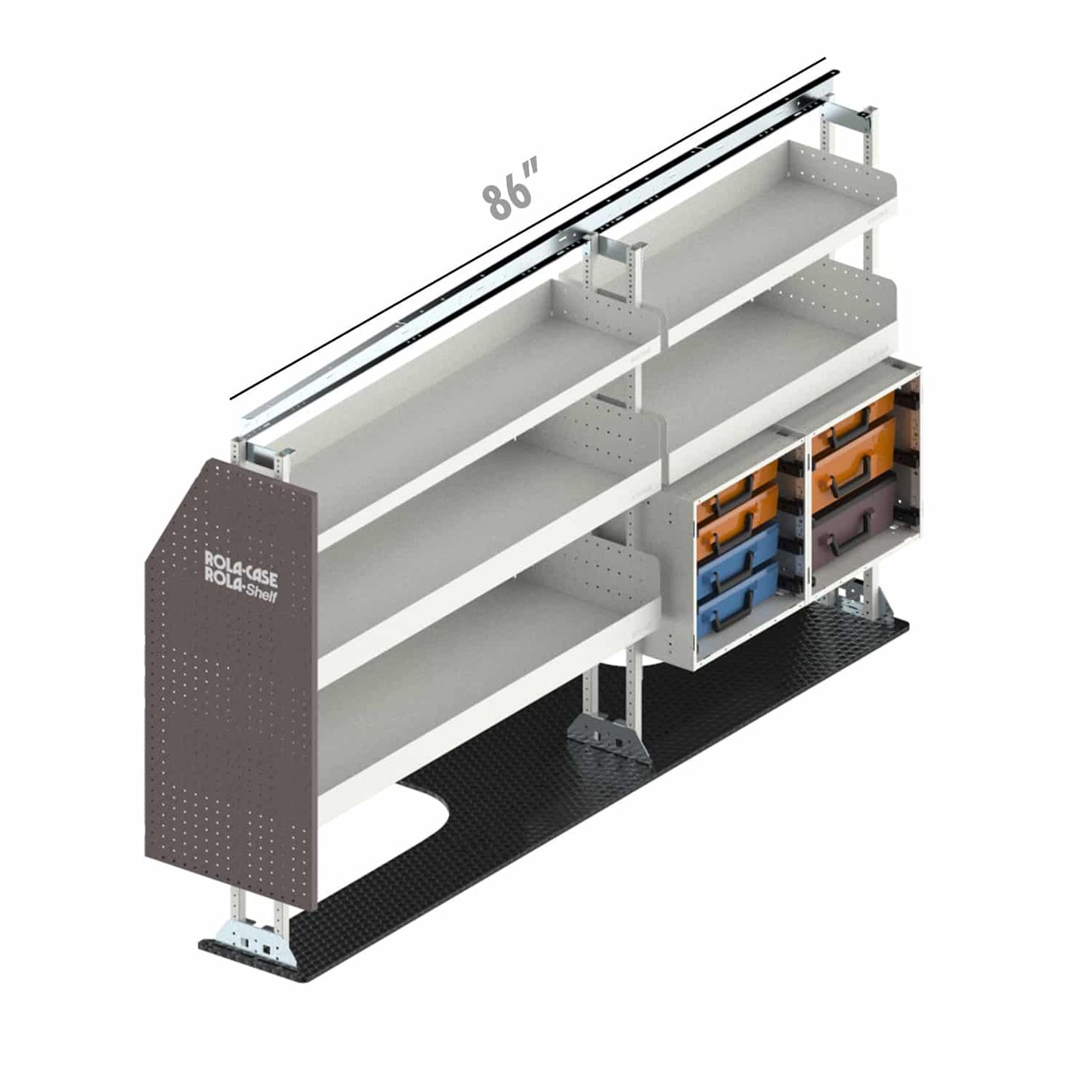 Rola-Case Drivers Side Service Bin Package - Low Roof Full Size Vans