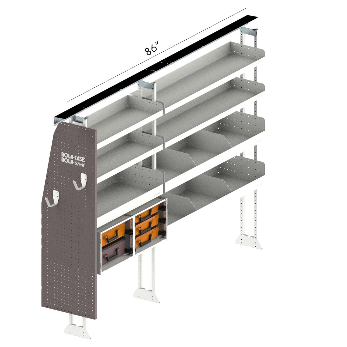 Rola-Case Drivers Side Electrical Bin Package - Mid Roof Full Size Vans