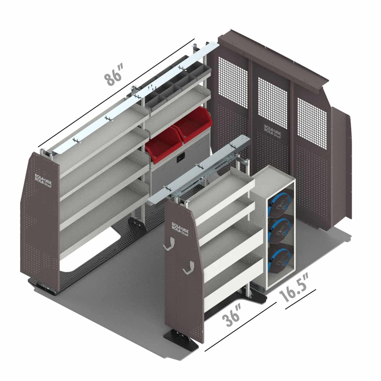 Rola-Case HVAC Bin Package for RAM ProMaster - 118-in WB