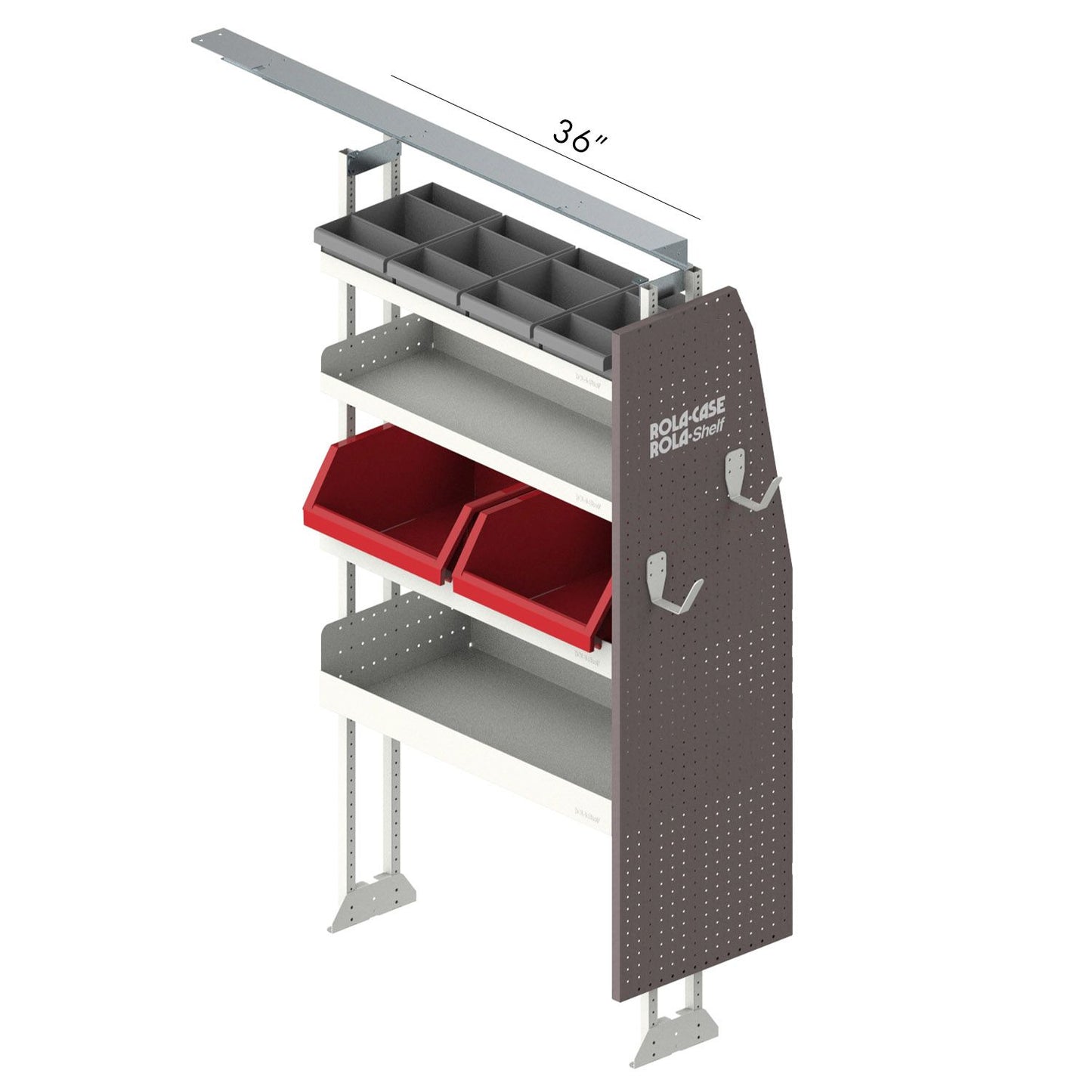 Rola-Case Passenger Side Service Bin Package - Mid Roof Full Size Vans
