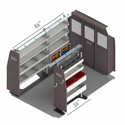 Rola-Case Service Bin Package for RAM ProMaster - 118-in WB