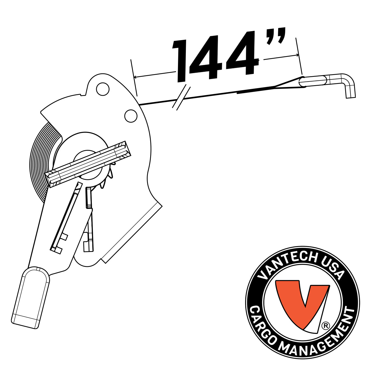 Vantech Self-Contained Ratchet Tie-Down for H1 System