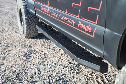 Dee Zee Running Board Cab Section Louvered Black for Chevy/GMC/Dodge/Ford Full Size Truck (Universal-Universal) - ExtCab