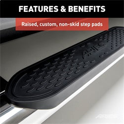 ARIES 4-in Oval Polished Stainless Steel Nerf Bars for Toyota Tacoma Access Cab (2005-2023) - S222008-2