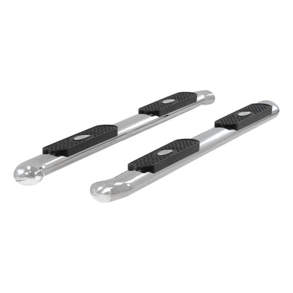 ARIES 4-in Oval Polished Stainless Steel Nerf Bars for Toyota Tacoma Double Cab (2005-2023) - S222009-2