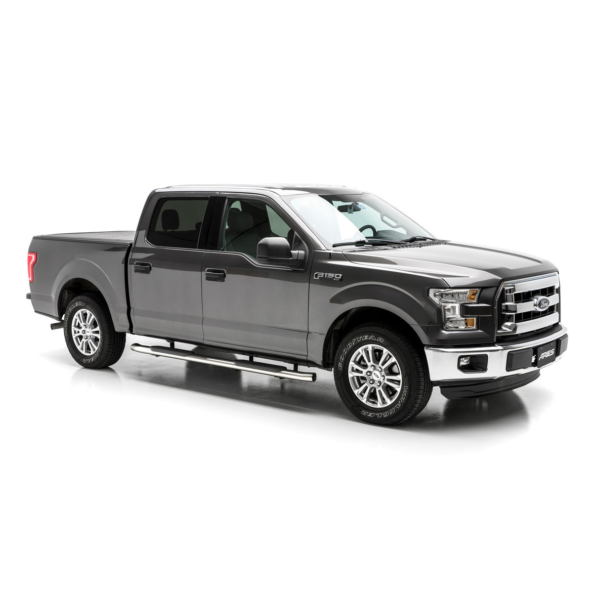 ARIES 4-in Oval Polished Stainless Steel Nerf Bars for Ford F-150 SuperCrew (2007-2008) - S223015-2