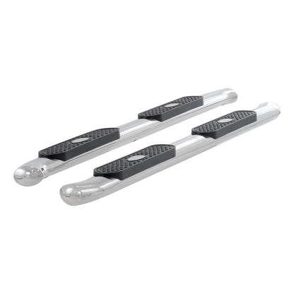 ARIES 4-in Oval Polished Stainless Steel Nerf Bars for Chevrolet/GMC Silverado/Sierra 1500, 2500, 2500 HD, 3500 HD Double Cab (1999-2013) - S224009-2