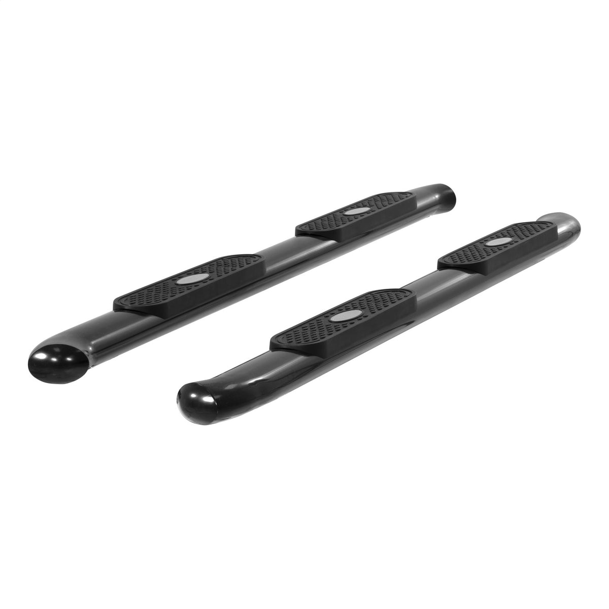 ARIES 4-in Oval Black Steel Nerf Bars for Chevrolet/GMC Silverado/Sierra 1500, 2500, 2500 HD, 3500 HD Double Cab (1999-2013) - S224009