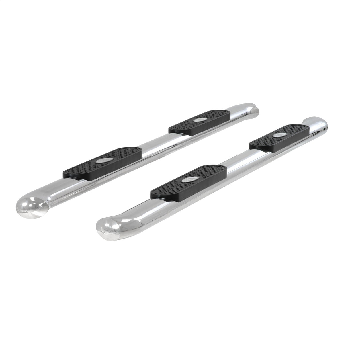 ARIES 4-in Oval Polished Stainless Steel Nerf Bars for Chevrolet/GMC Silverado/Sierra 1500, 2500 HD, 3500 HD Crew Cab (2001-2014) - S224013-2
