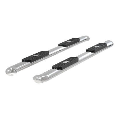 ARIES 4-in Oval Polished Stainless Steel Nerf Bars for Chevrolet/GMC Silverado/Sierra 1500, 2500 HD, 3500 HD Crew Cab (2001-2014) - S224013-2
