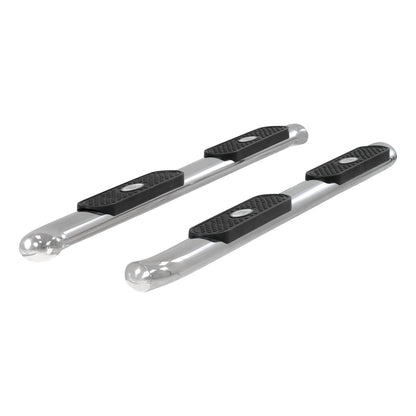 ARIES 4-in Oval Polished Stainless Steel Nerf Bars for Chevrolet/GMC Double Cab (2007-2019) - S224046-2