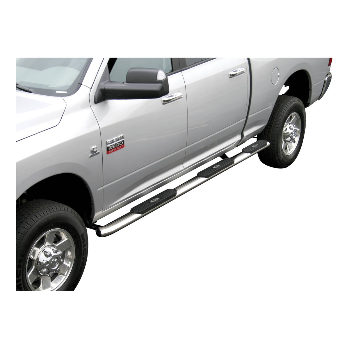 ARIES 4-in Oval Polished Stainless Steel Nerf Bars for Dodge/RAM 1500, 1500 Classic Quad Cab (2009-2024) - S225017-2