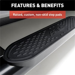ARIES 4-in Oval Black Steel Nerf Bars for Dodge/RAM 1500, 1500 Classic Quad Cab (2009-2024) - S225040